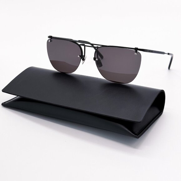 NEW SAINT LAURENT SL 600 001 UNISEX BLACK SUNGLASSES SAINT LAURENT SL600 001 - Picture 2 of 12